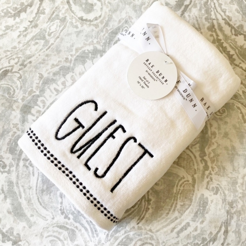 RAE DUNN Guest Hand Towel Set NWT